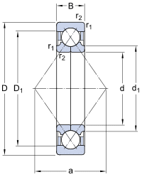 skf Angular Contact Ball Bearings,four contact