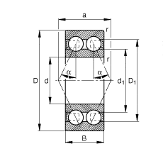 Angular contact ball bearings,double row