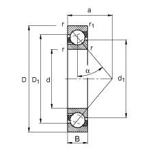 Angular contact ball bearings,single row