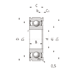 Bearing 6TS2-3TM-SX06B81LLUANCS23PX1/L014
